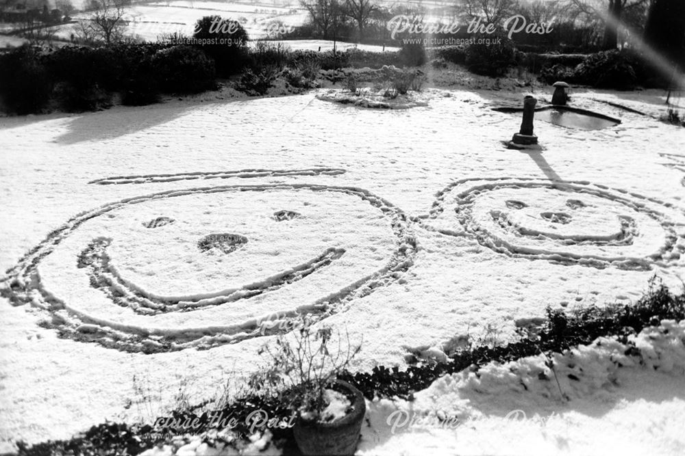 Smiley faces in the snow