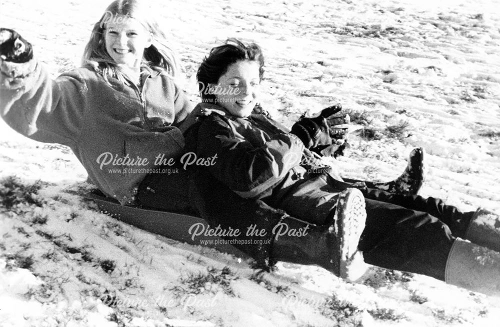 Village children enjoying the snow