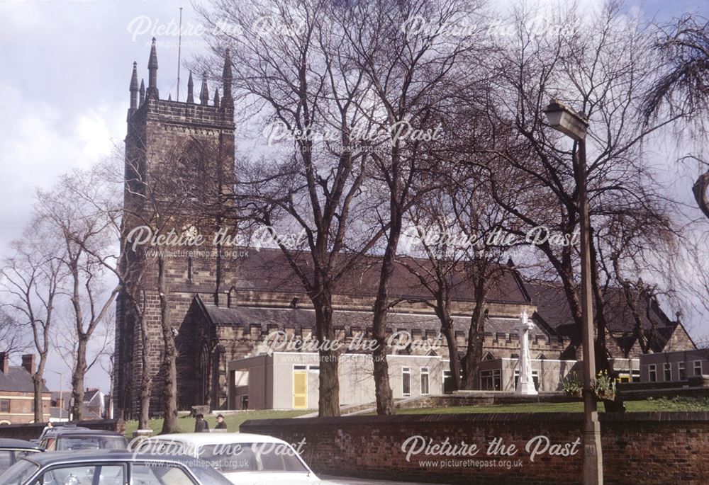 St Mary's Church, Market Place, Ilkeston, c 1970s