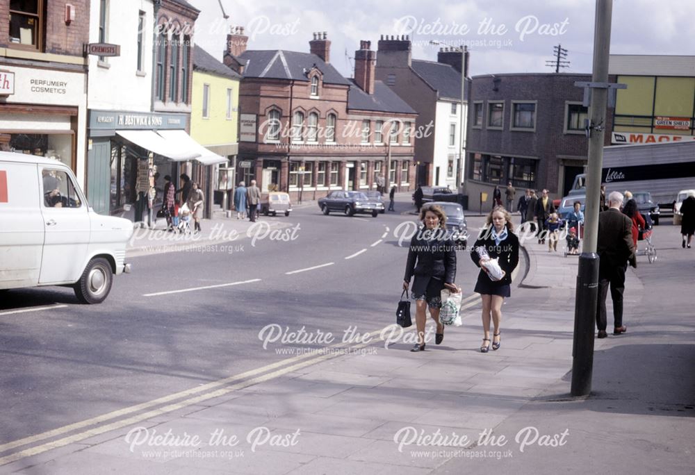 Shopping in Ilkeston, Market Place to Bath Street, Ilkeston, c 1970s