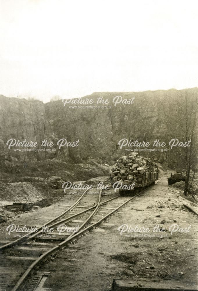 Quarry Face and Stone Tarring Plant, Ashover, c 1940