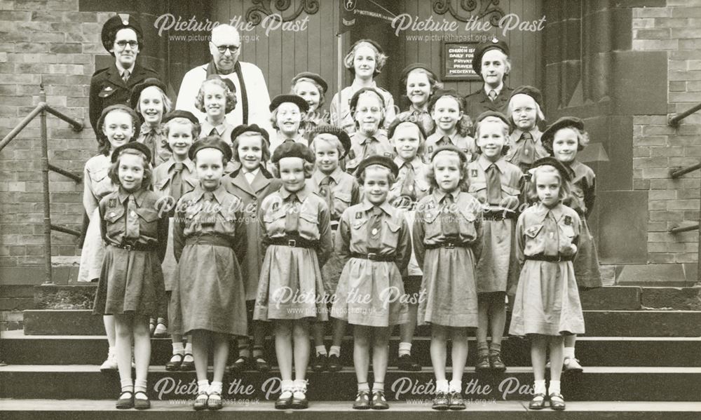 9th Nottingham (All Souls) Brownie Pack, All Souls Church, Ilkeston Road, Radford, Nottingham, 1953