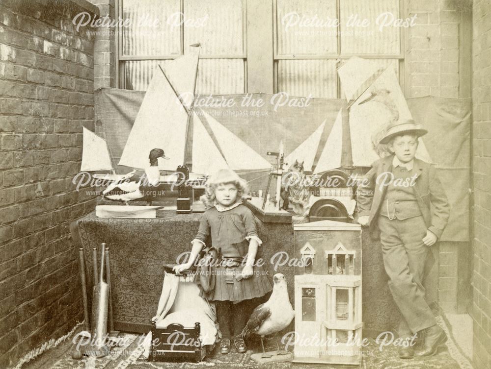 Wilmot and Doris Taylor and their Toys, Sheffield, 1880s-1890s