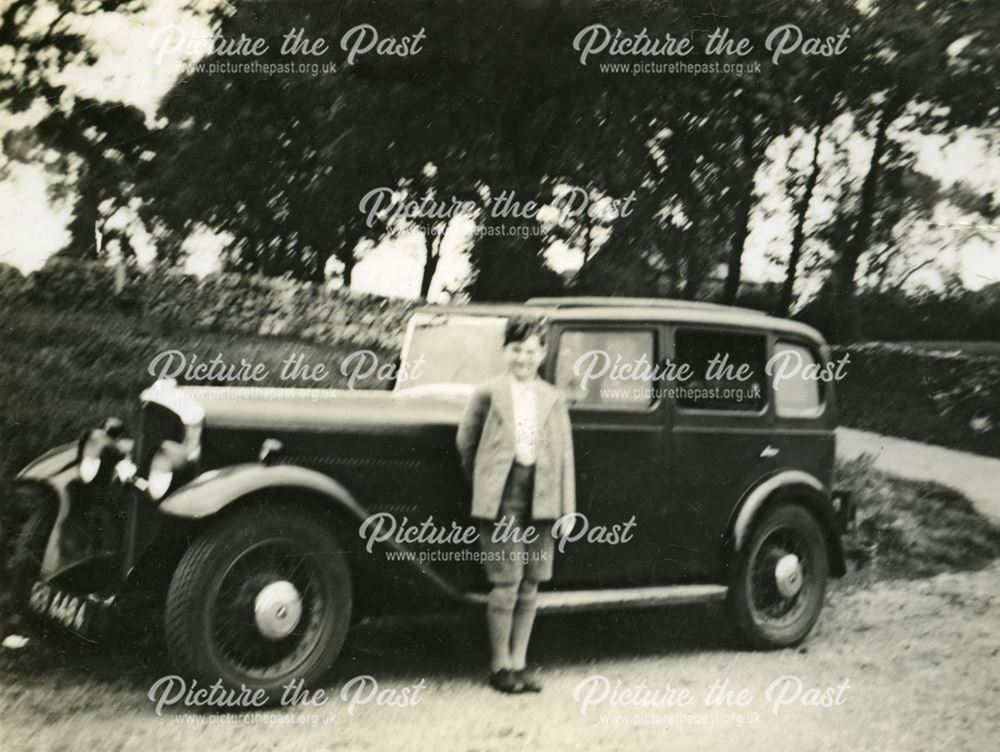 Harold Swift by his Car, Mornington Rise, Matock, 1932