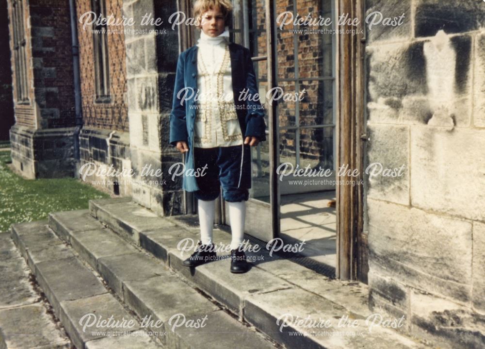 David Gregory dressed in Costume at Sudbury Museum of Childhood, 1974