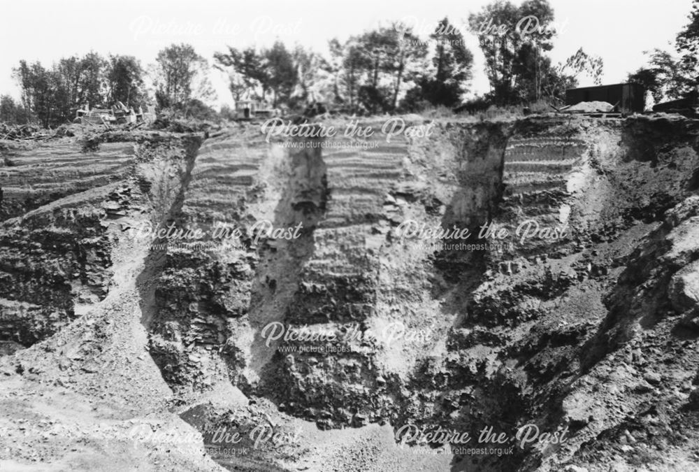 Collapsed Bellpits at Berresford Moor Opencast Site, Wingerworth, c 1969