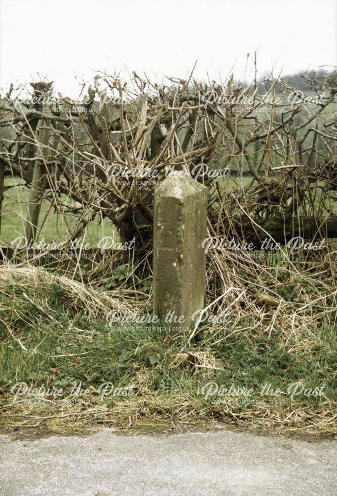 Milestone on Birkin Lane, Wingerworth, 1988