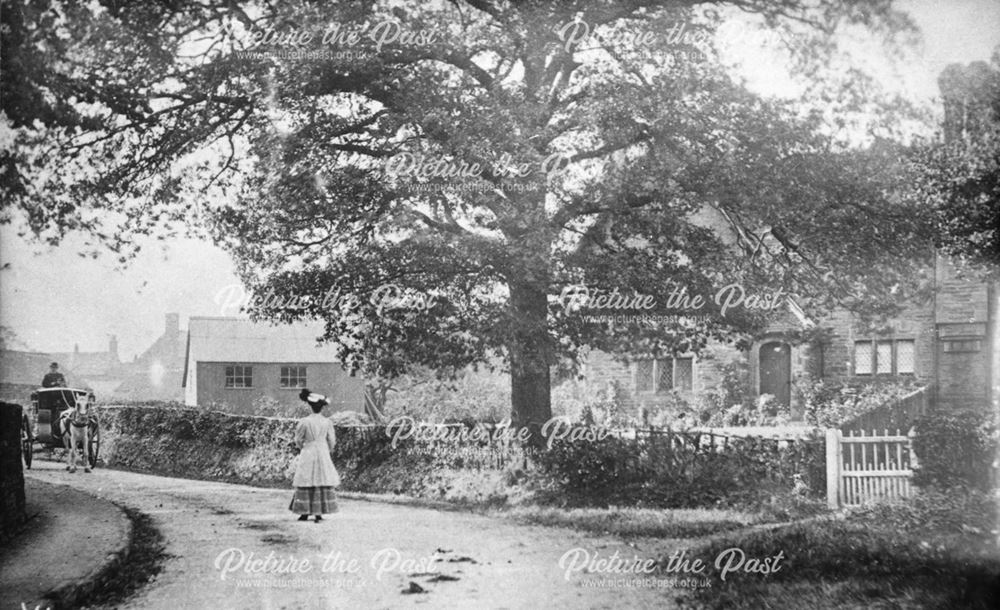 Lydgate Cottages and Longedge Lane, Wingerworth, c 1900