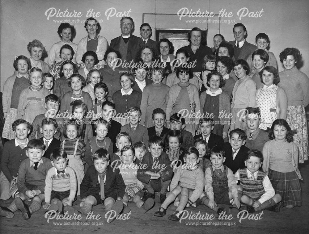 Sunday School Church Christmas Party, All Saint's Church, Ashover, 1956