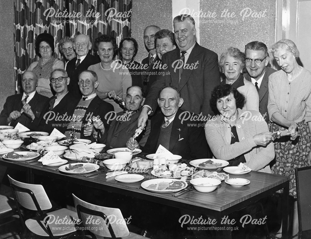 Old Peoples' Christmas Party, Parish Hall, Milken Lane, Ashover, 1966