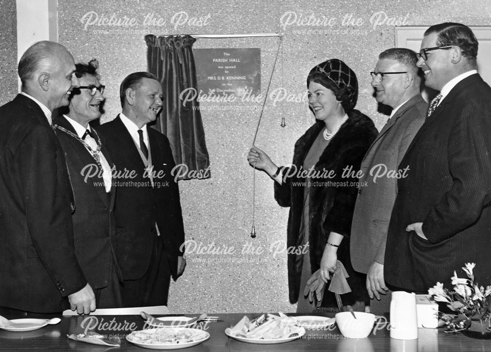 Opening of the Parish Hall by Mrs D Kenning, Ashover, 1966