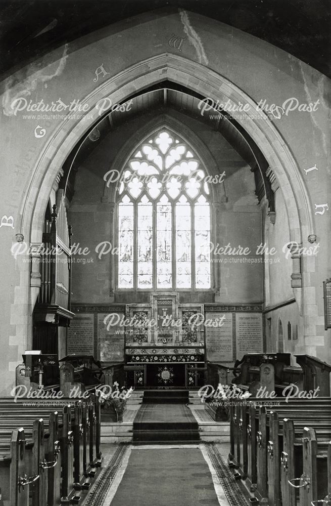 Interior of Holy Trinity Church, A6, Matlock Bath, 1958-66