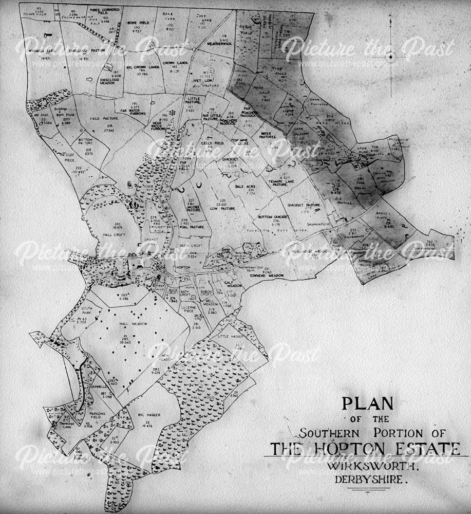 Plan of the Southern Portion of the Hopton Estate, Wirksworth, Derbyshire