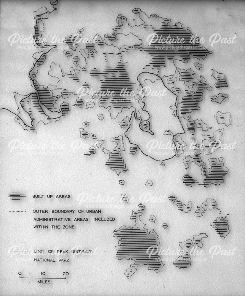 Peak District Built Up Areas, Derbyshire, c 1930