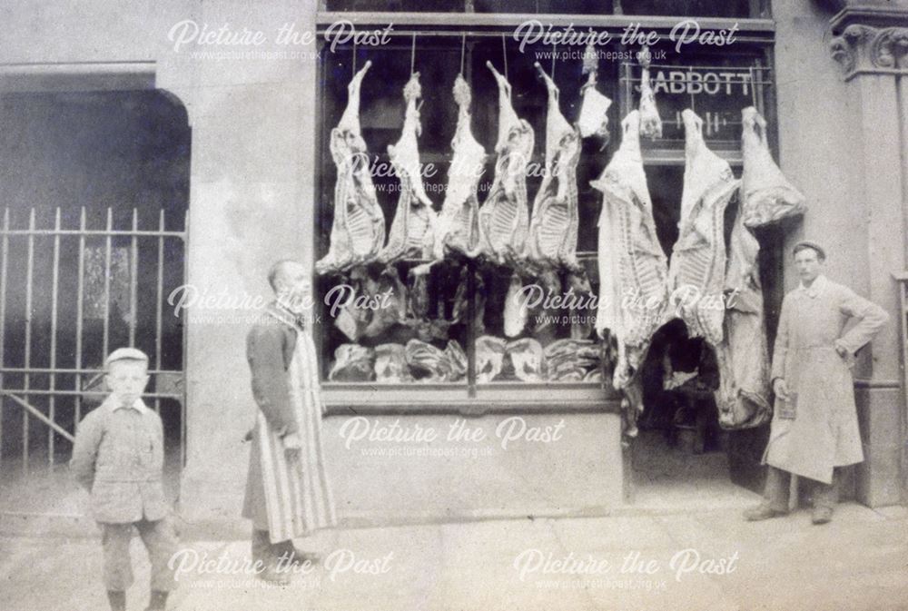 John Abbott's Meat Shop, Wirksworth, c 1900