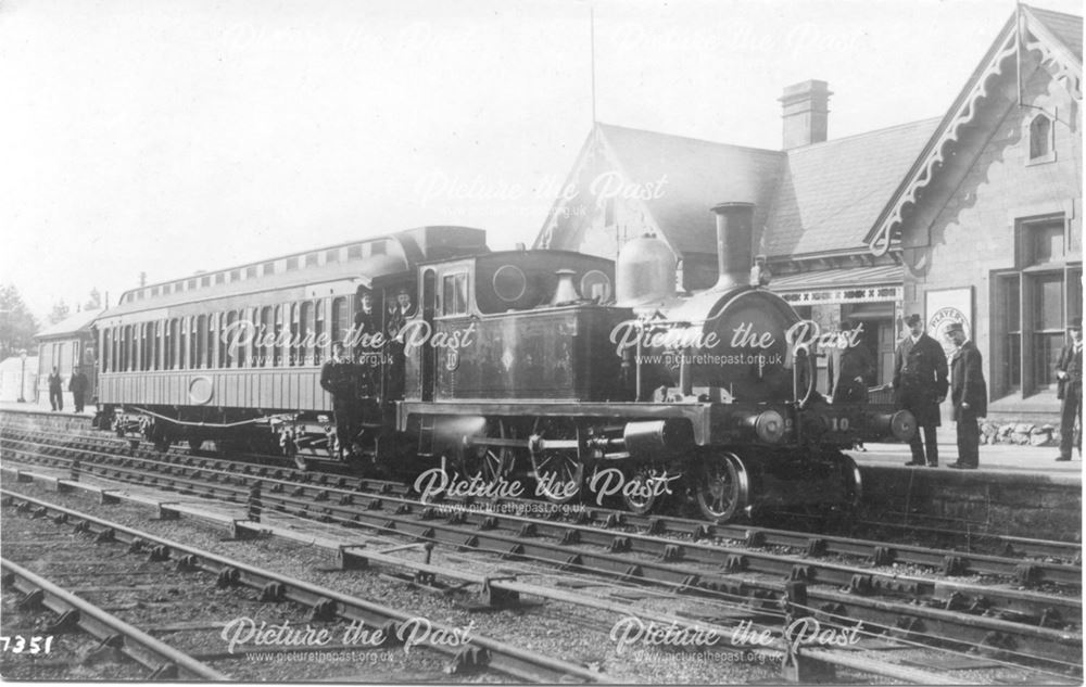 Push-pull train at Wirksworth station, Wirksworth, c 1906 ?