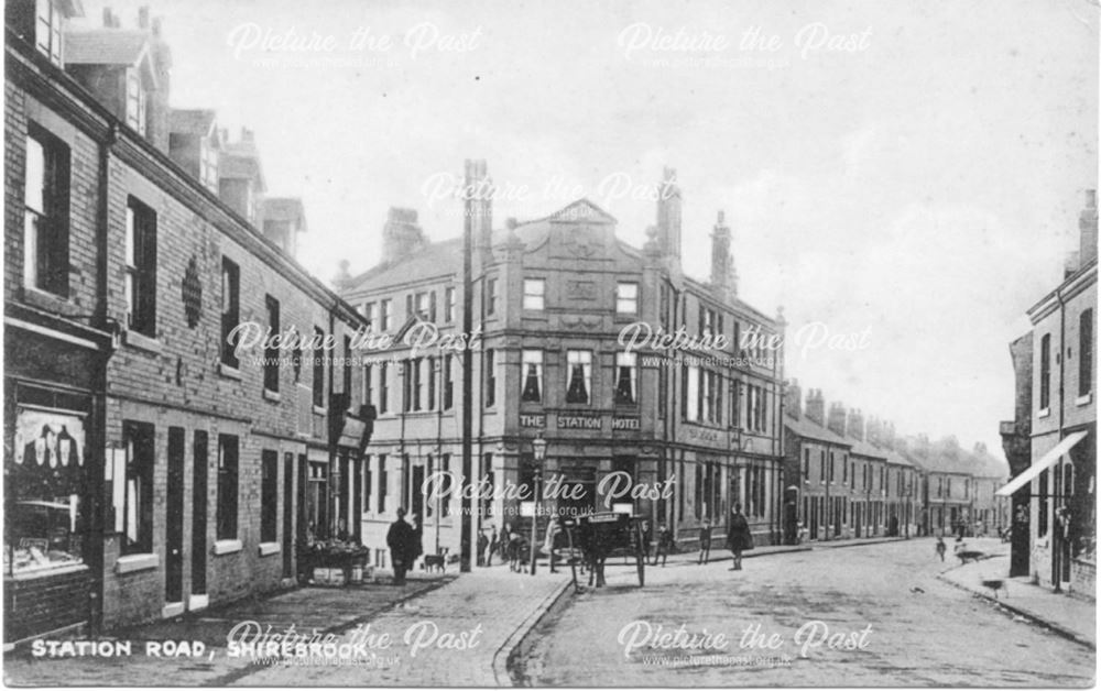 Station Road - showing The Station Hotel and Portland Road junction