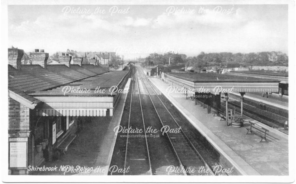 Langwith Junction Station, officially designated Shirebrook North for Langwith, c 1910s