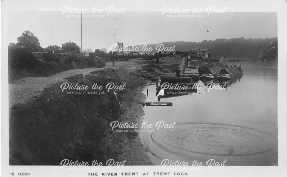 River Trent at Trent Lock, Long Eaton, c 1910s-20s