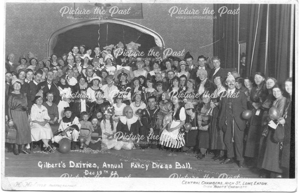 Gilbert's Dairies Annual Fancy Dress Ball, Long Eaton, 1922