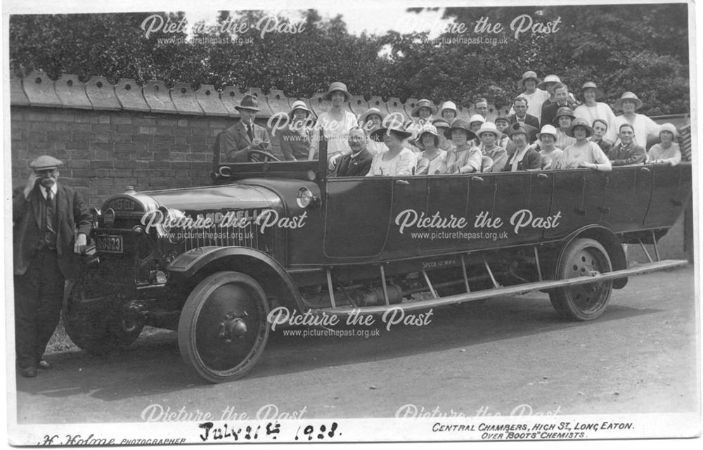 Outing in a Charabanc, Long Eaton, 1923