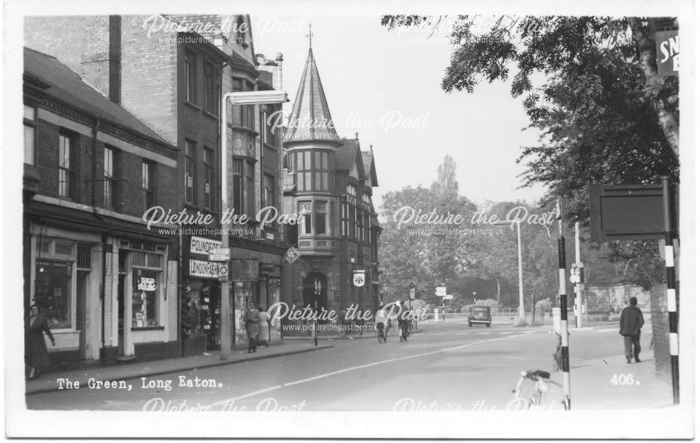 The Green from Market Place, Long Eaton, c 1940s
