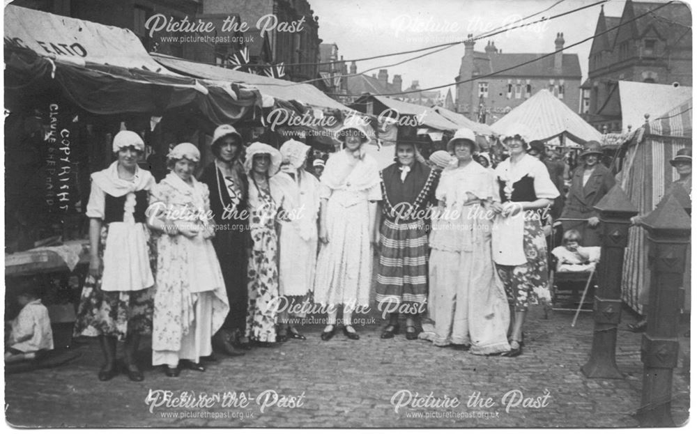 Women in Fancy Dress, Long Eaton Carnival, Market Place, Long Eaton, 1932