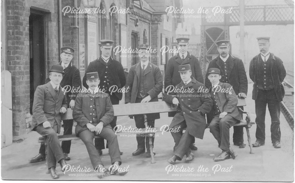 Station Staff at Duffield Station, c 1910s