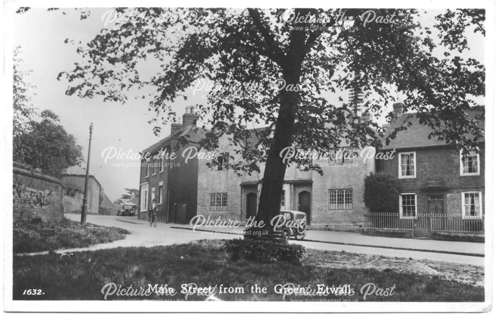 Main Street from the Green, Etwall, c 1910s-1920s