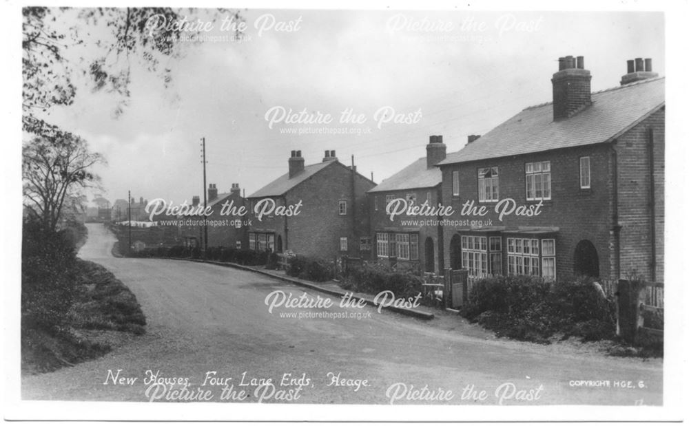 New houses, Four Lane Ends, Heage, c 1910s