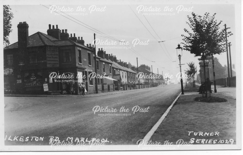 Ilkeston Road from Breach Road Junction, Marlpool, c 1930s-50s