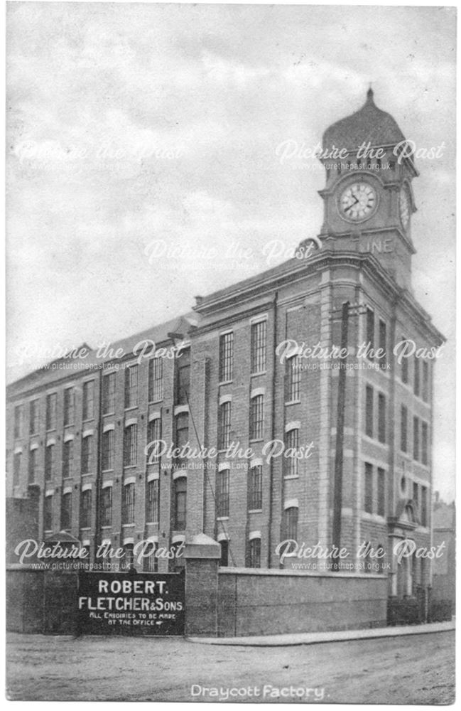 Victoria Mills Lace Factory, Station Road, Draycott, c 1910s