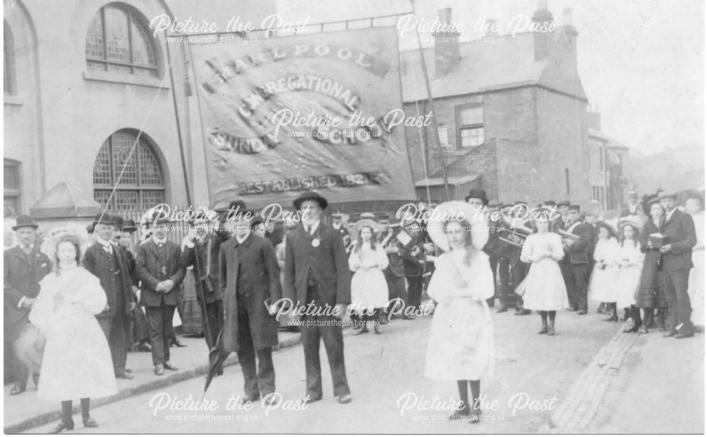 Congregational Sunday School Procession, Marlpool, c 1900s