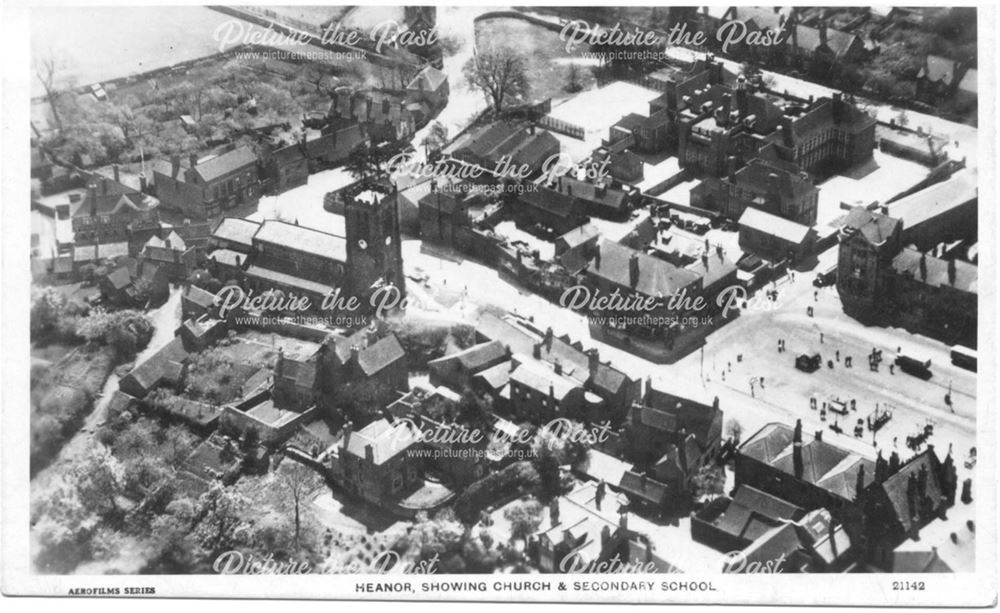 Aerial View of Heanor Church and Market Place