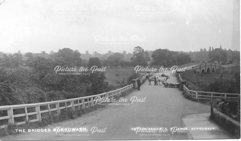 Elvaston Road and Borrowash Bridge, Borrowash, c 1910 ?