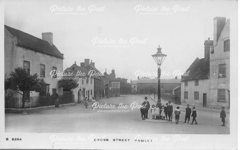 The Evans Family next to The Big Lamp in Sawley