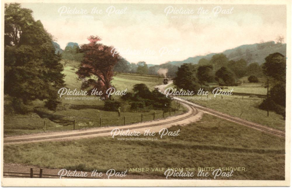 Amber Vale from The Butts with steam train in the distance