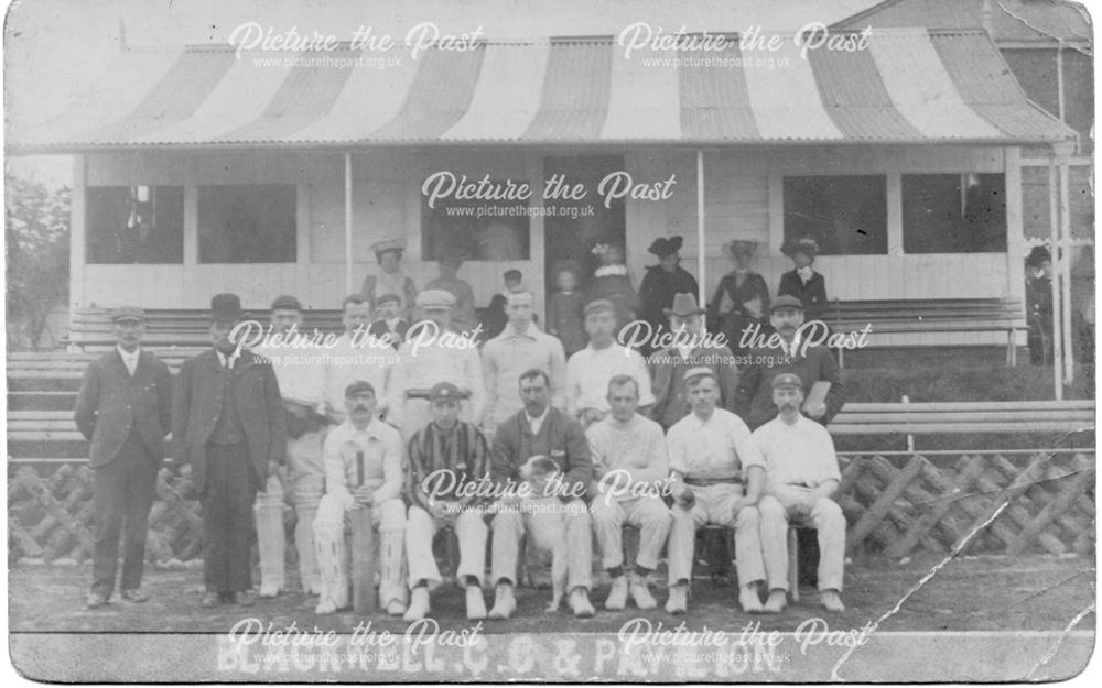 Blackwell Cricket Club Team and pavilion