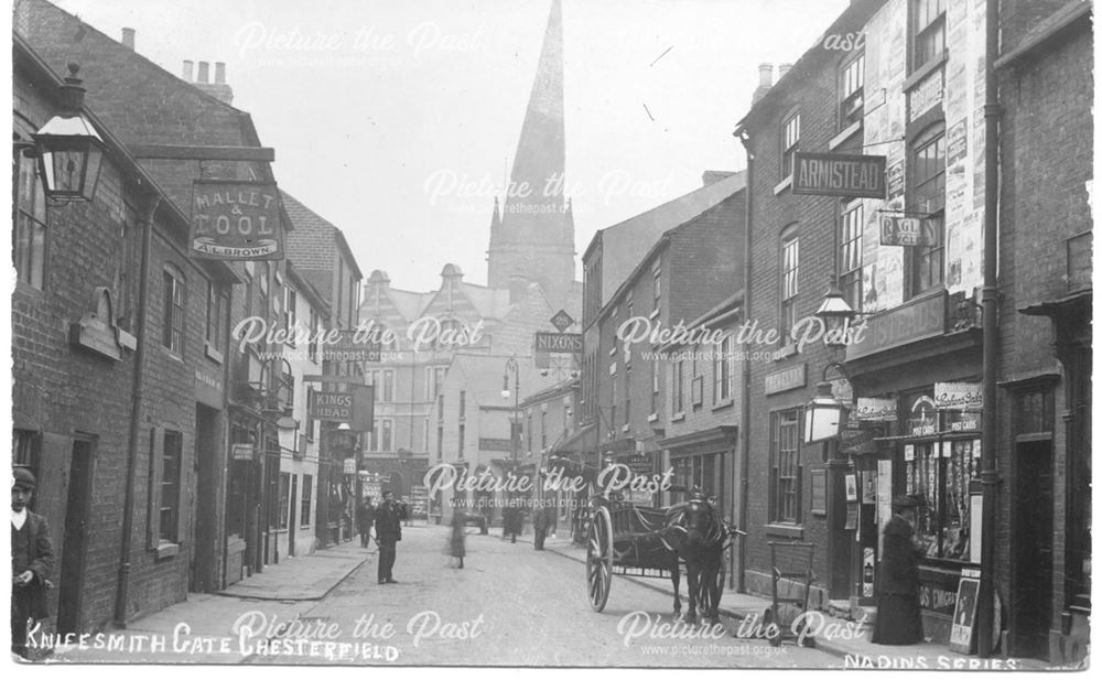 Showing church spire