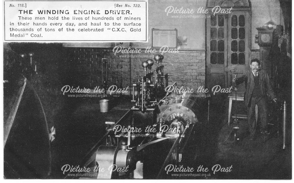 Winding engine and driver