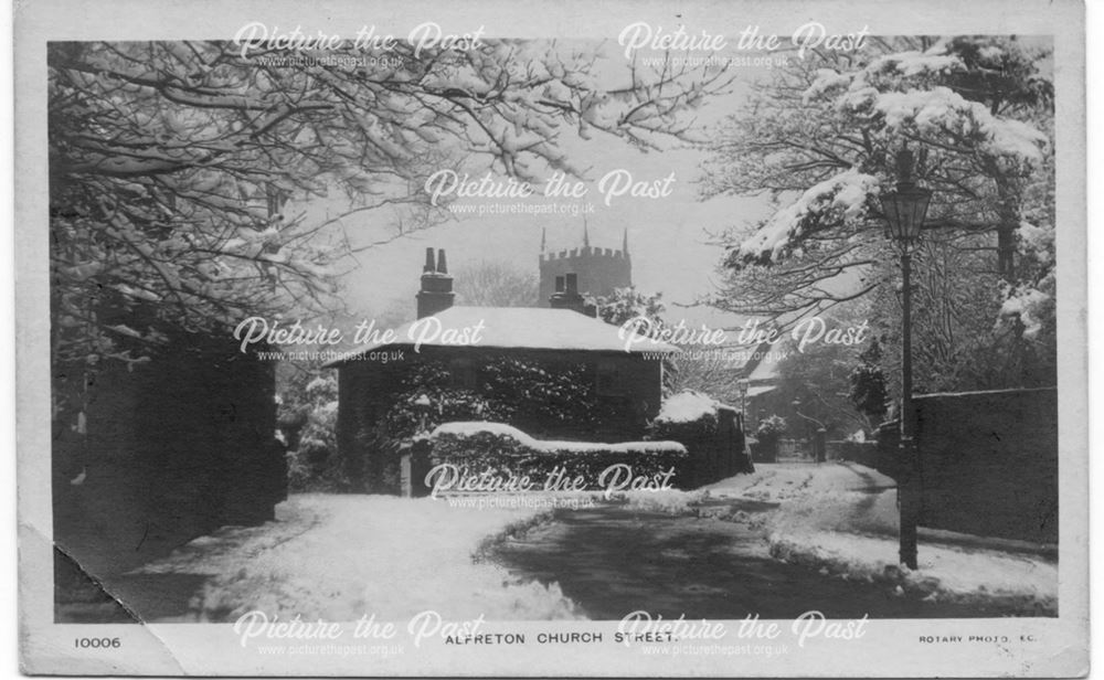 Church Street, Alfreton under snow