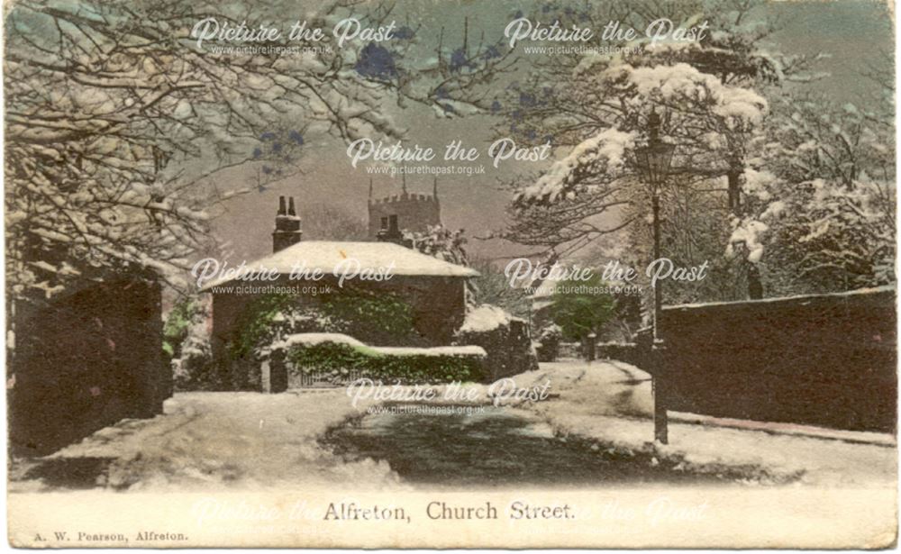 Church Street, Alfreton under snow