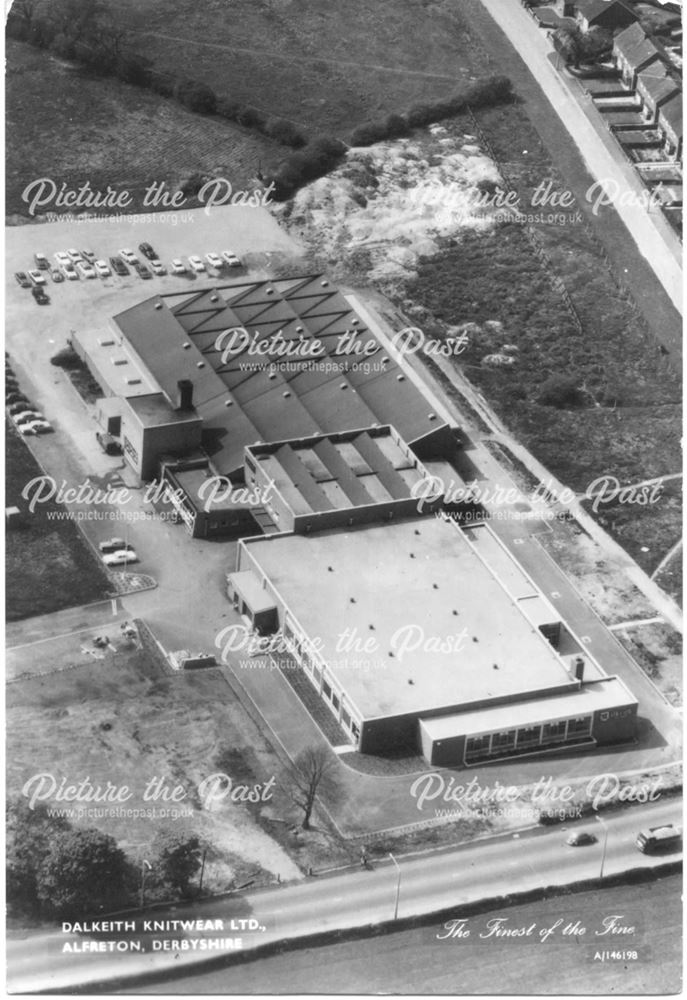 Aerial view of Dalkeith Knitwear Factory, Alfreton