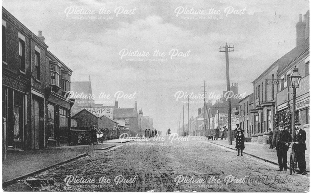 Somercotes Hill and Market Place, Somercotes, c 1910-15