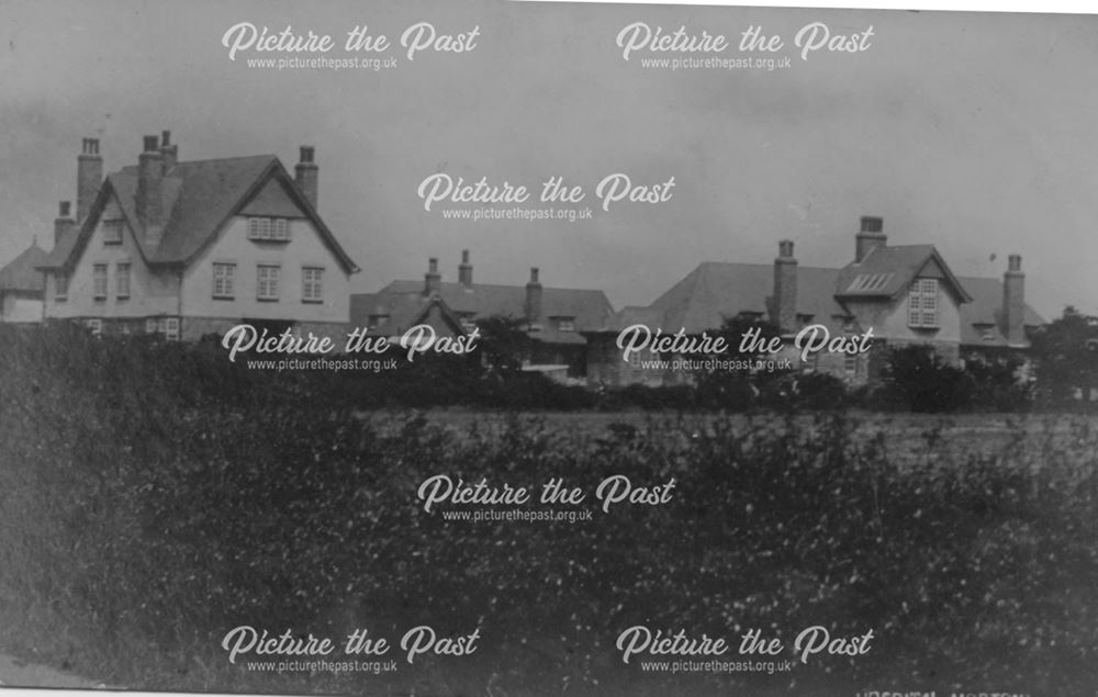 View of hospital across a field