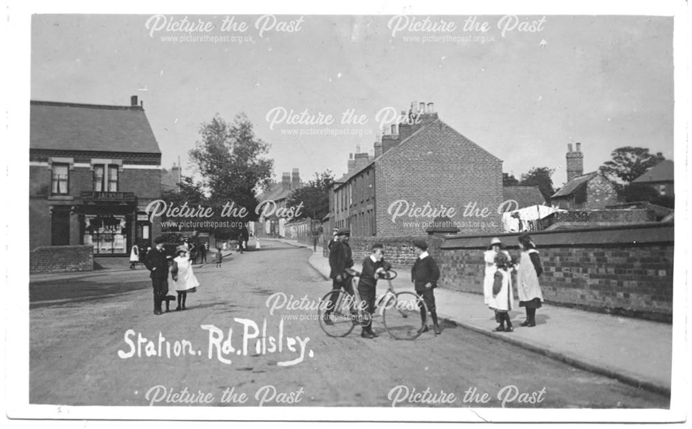 Station Road, Pilsley, c 1910 ?