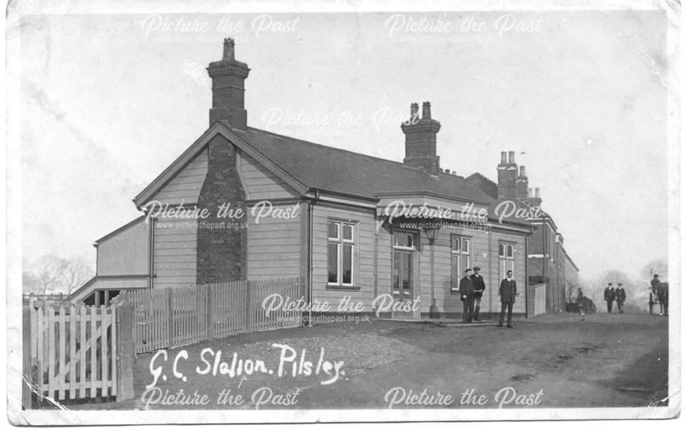 Railway station, Pilsley, c 1910 ?