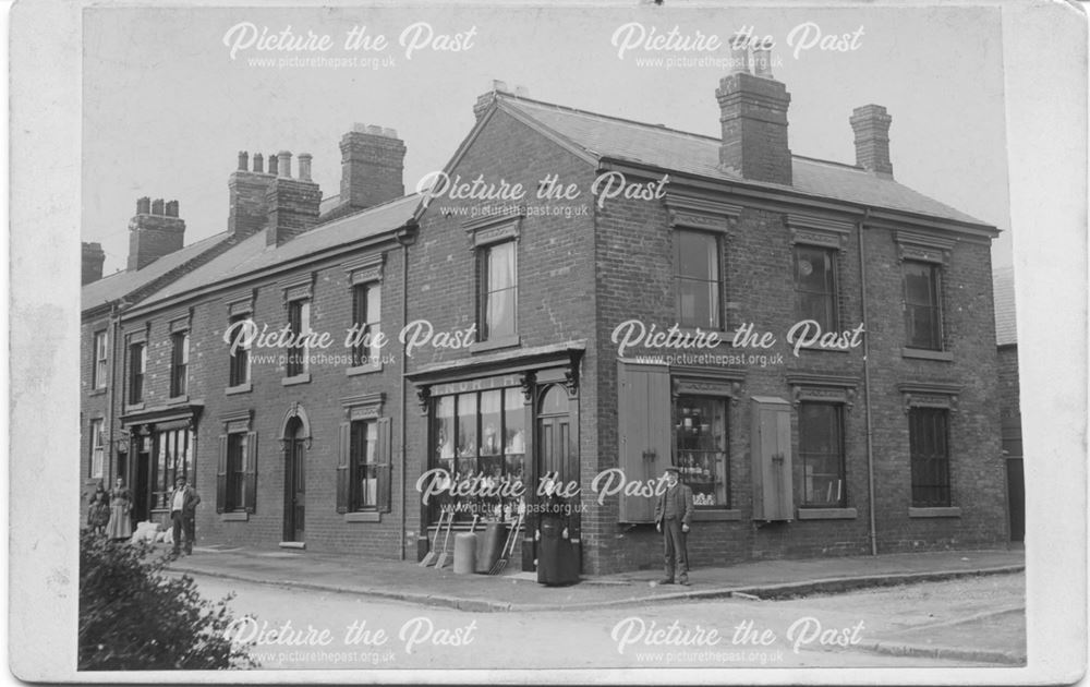 Corner Shop Belonging to Isaac North, Tinman and Furniture Dealer, c 1890 ?