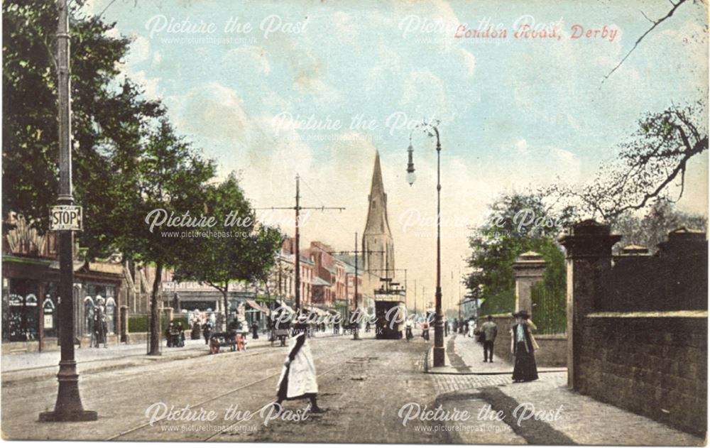 London Road, Derby, c 1900s