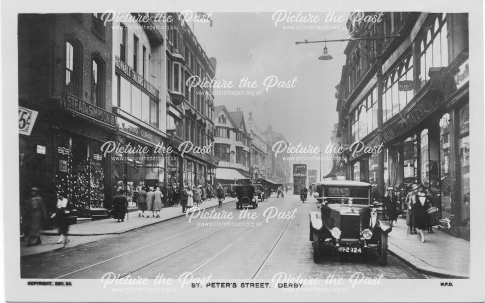 St Peters Street, Derby, c 1920s